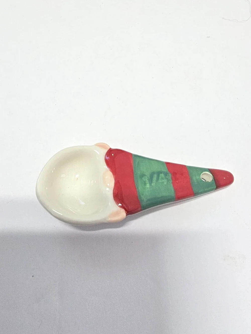 Set of 4 Holiday Time Christmas Gnome Ceramic Measuring Spoon Set